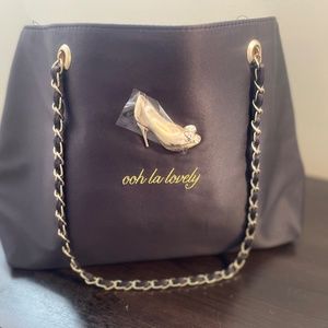 Black and gold purse